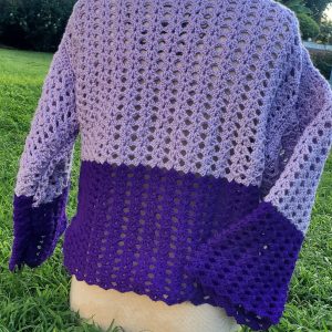 Purple & Lilac Crocheted Sweater