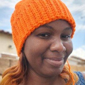Orange Crocheted Beanie